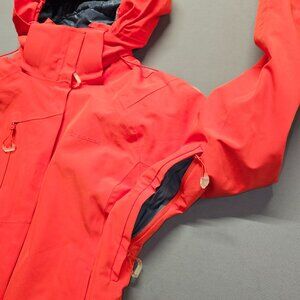 Fit Space Women's Waterproof Pro Ski Snowboard Jacket Sz S Orange 15K Breathable